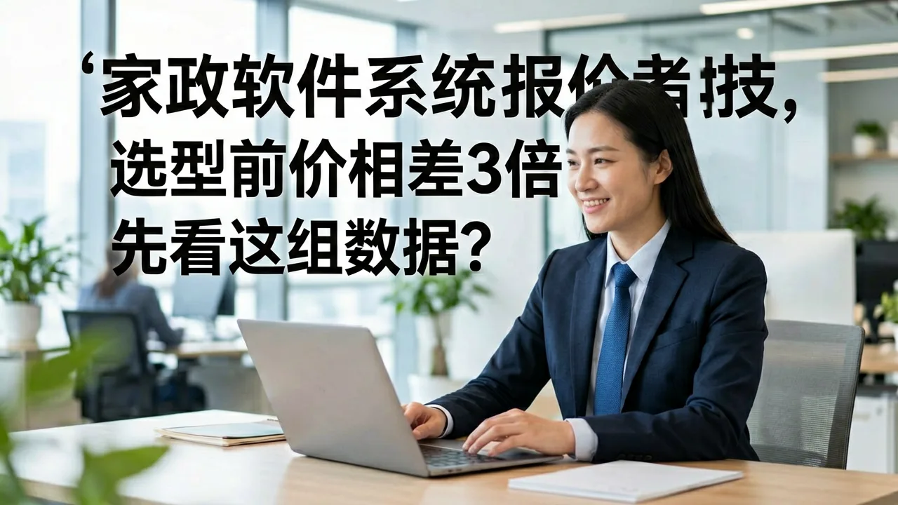 家政软件系统报价相差3倍,选型前先看这组数据